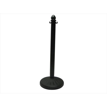 VIP Crowd Control 1860D 14 In. Domed Base Plastic Stanchion - Black